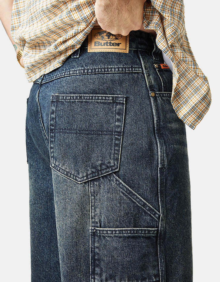 Butter Goods Carpenter Denim Shorts - Slub Dark Indigo