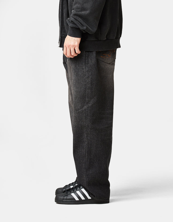 Butter Goods Scorpion Stitch Denim Jeans - Slub Black