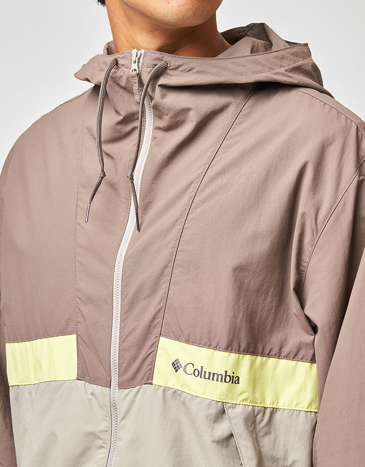 Columbia Spire Valley™ Hooded Windbreaker - Iron/Flint Grey/Neon Light