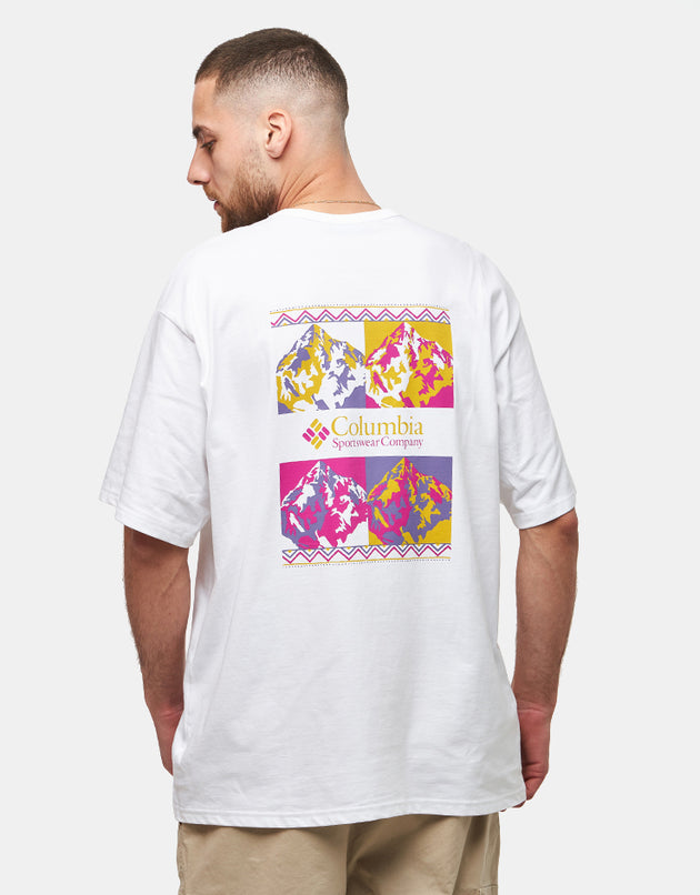 Columbia CSC™ Heavyweight Iconic T-Shirt - White/Repeated Peaks