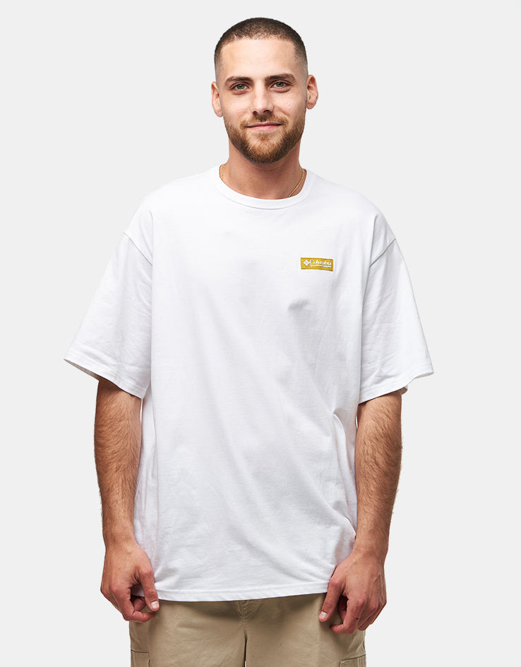 Columbia CSC™ Heavyweight Iconic T-Shirt - White/Repeated Peaks