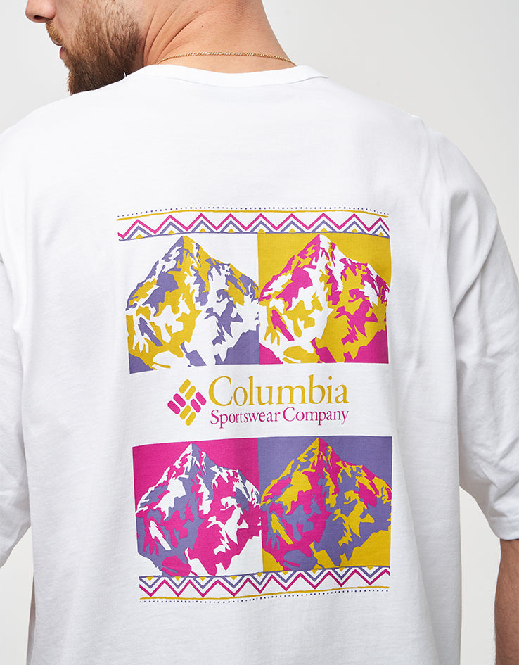 Columbia CSC™ Heavyweight Iconic T-Shirt - White/Repeated Peaks