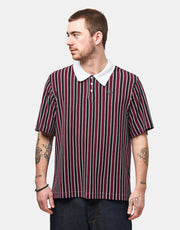 adidas Skate OG Polo Shirt - White/Black/Maroon