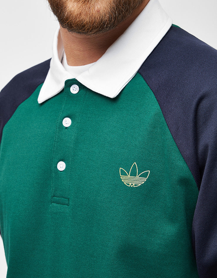 adidas x Tyshawn Rugby Polo Shirt - Collegiate Green/Legend Ink