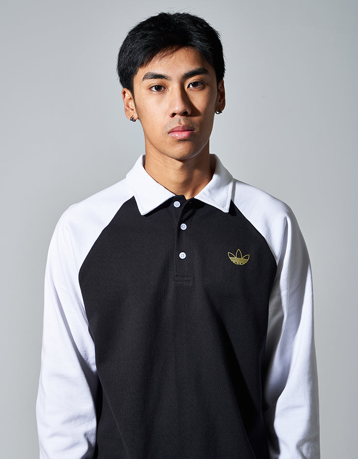 adidas x Tyshawn Rugby Polo Shirt - Black/White