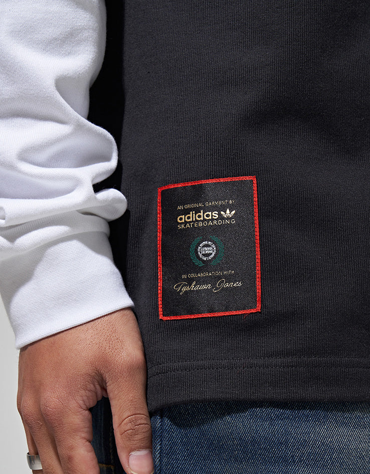 adidas x Tyshawn Rugby Polo Shirt - Black/White