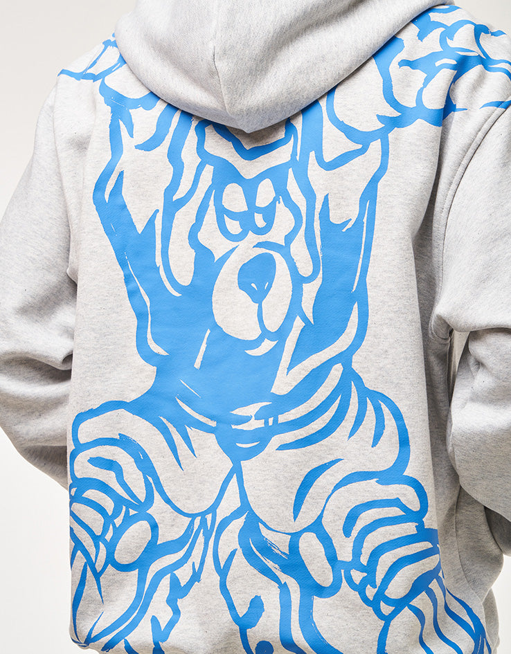 adidas x Kogancult Zip Hoodie - Heather Grey/Lucid Ray