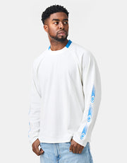 adidas Skate Form L/S T-Shirt - White/Lucid Ray/Blue