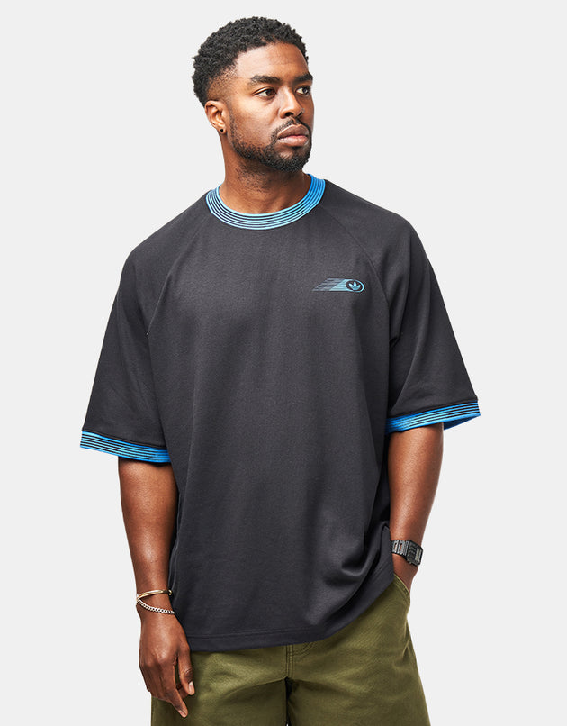 adidas Skate Form T-Shirt - Black/Lucid Ray Blue/Blue