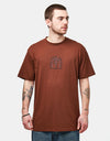 Santa Cruz Dressen Tribal Arch Front T-Shirt - Coffee