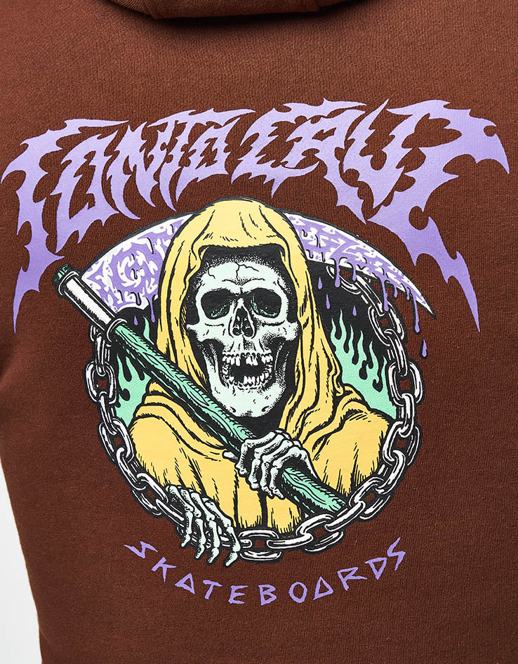 Santa Cruz Out Of Time Pullover Hoodie - Coffee