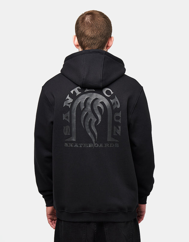 Santa Cruz Dressen Tribal Arch Zip Hoodie - Black