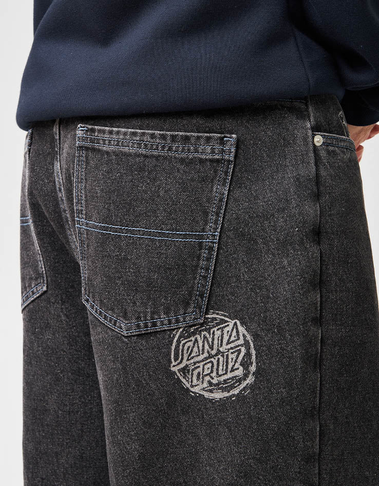 Santa Cruz Stamped Big Shorts - Black