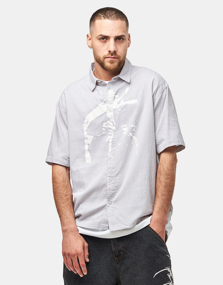 Former Vivian Boxy Stripe S/S Shirt - Grey