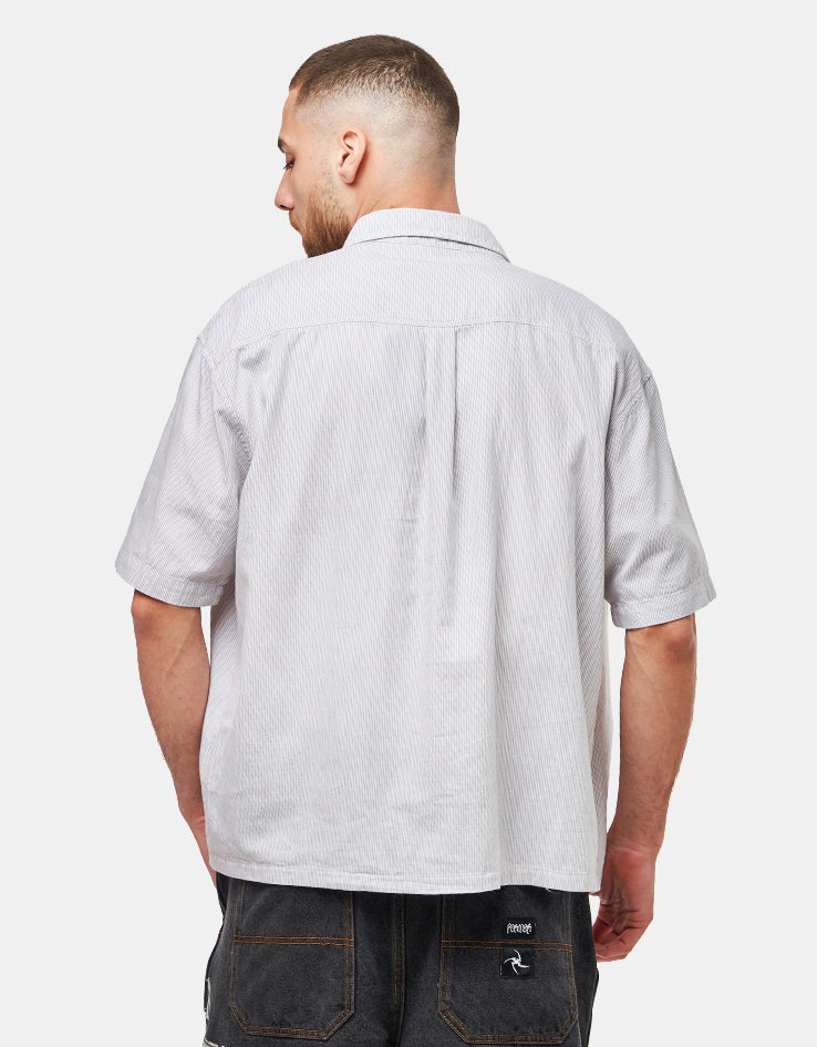 Former Vivian Boxy Stripe S/S Shirt - Grey