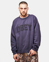 Obey Collegiate Pigment Crew - Pigment Purple Velvet