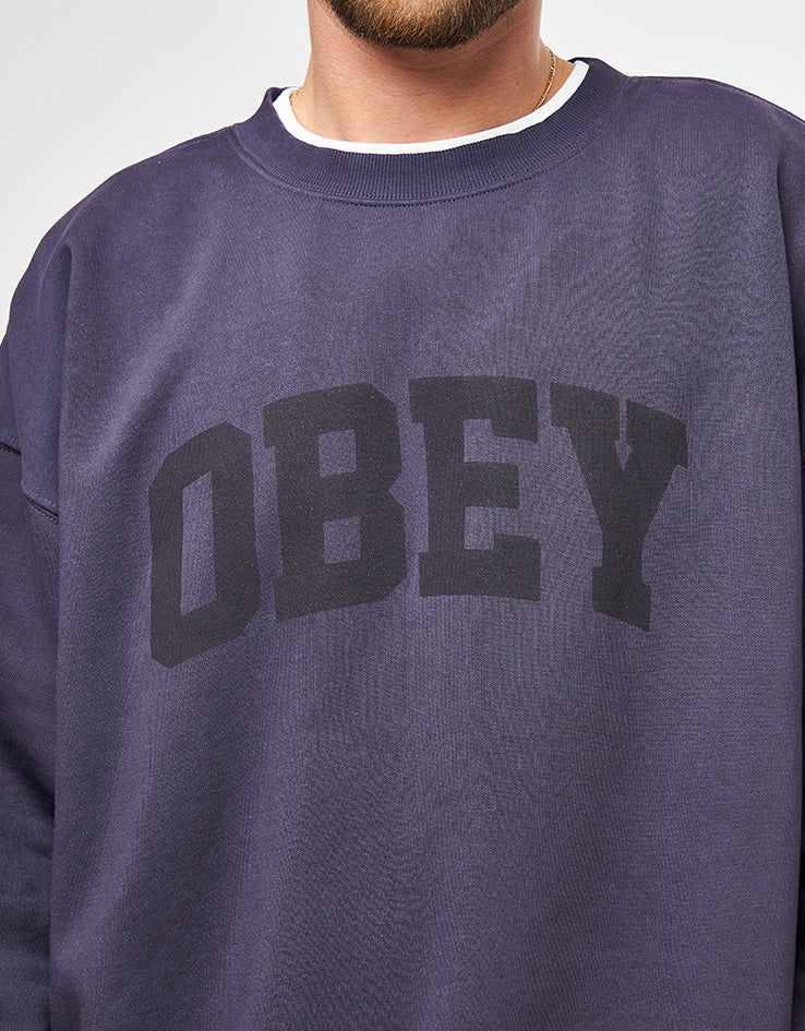 Obey Collegiate Pigment Crew - Pigment Purple Velvet