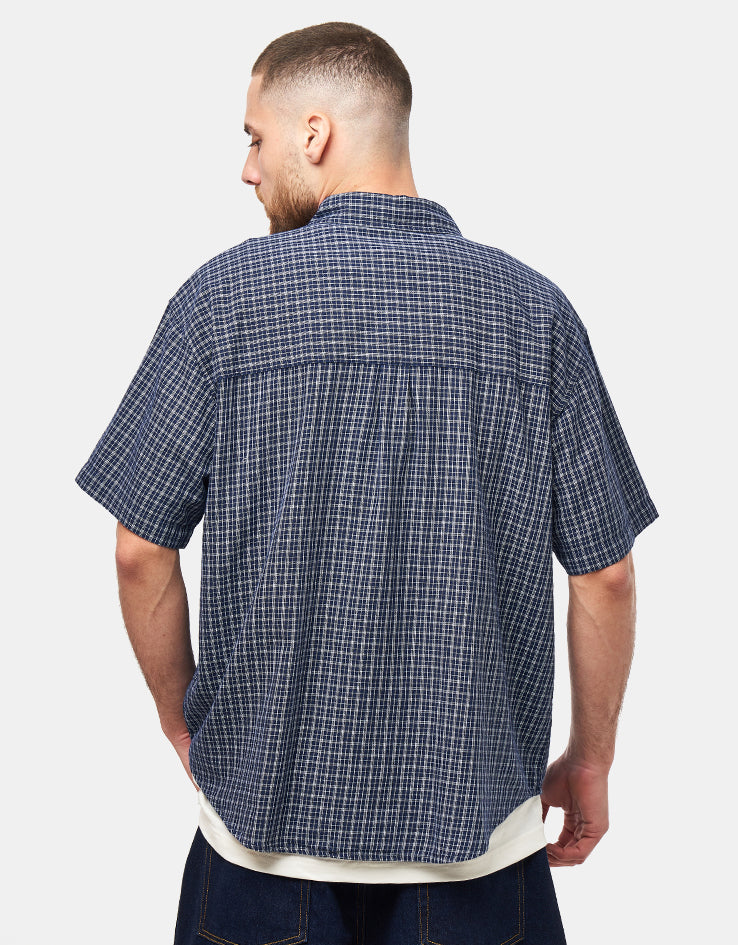 Obey Bigwig Ian Woven S/S Shirt - Academy Navy Multi