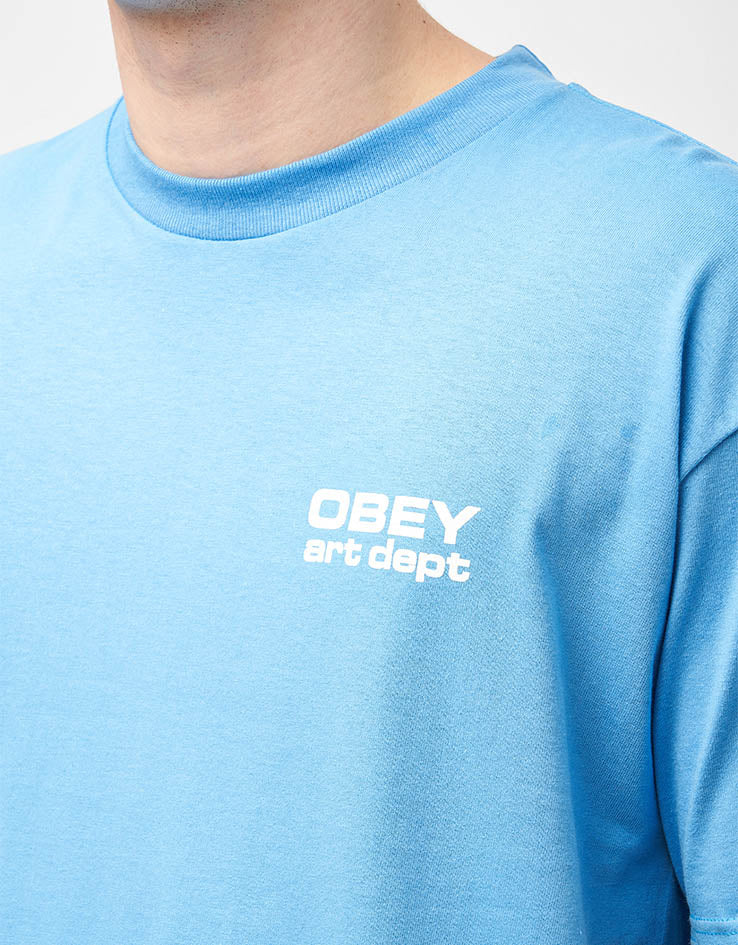 Obey Art Department T-Shirt - Azure Blue