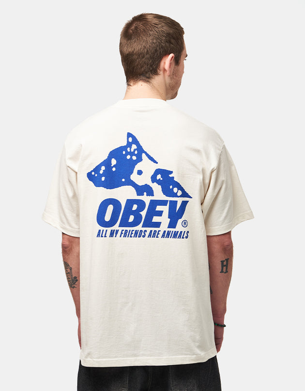 Obey Animals Heavyweight T-Shirt - Vintage White