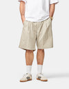 Obey Coen Pleated Plaid Shorts - Birch Multi