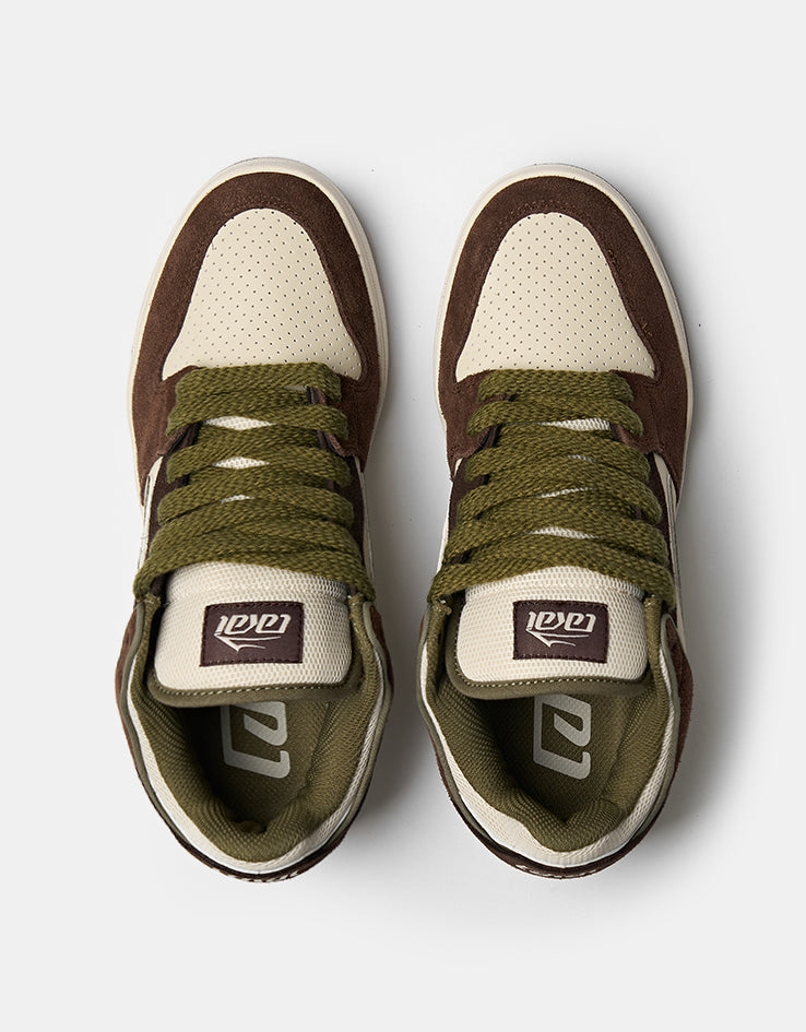 Lakai Telford Low Skate Shoes -  Chestnut Brown/Birch Suede