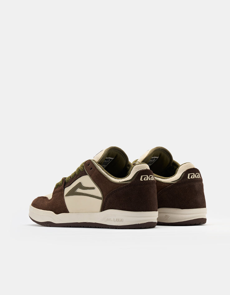 Lakai Telford Low Skate Shoes -  Chestnut Brown/Birch Suede