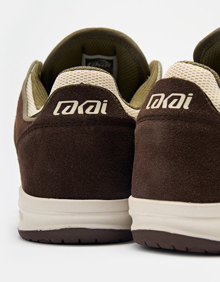 Lakai Telford Low Skate Shoes -  Chestnut Brown/Birch Suede