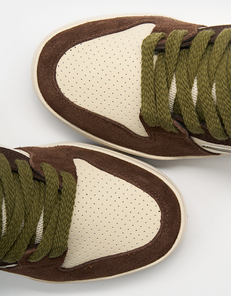Lakai Telford Low Skate Shoes -  Chestnut Brown/Birch Suede