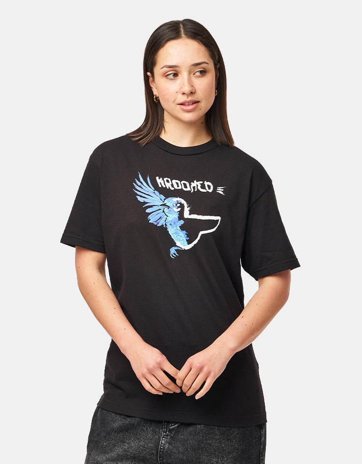 Krooked Blue Bird T-Shirt - Black