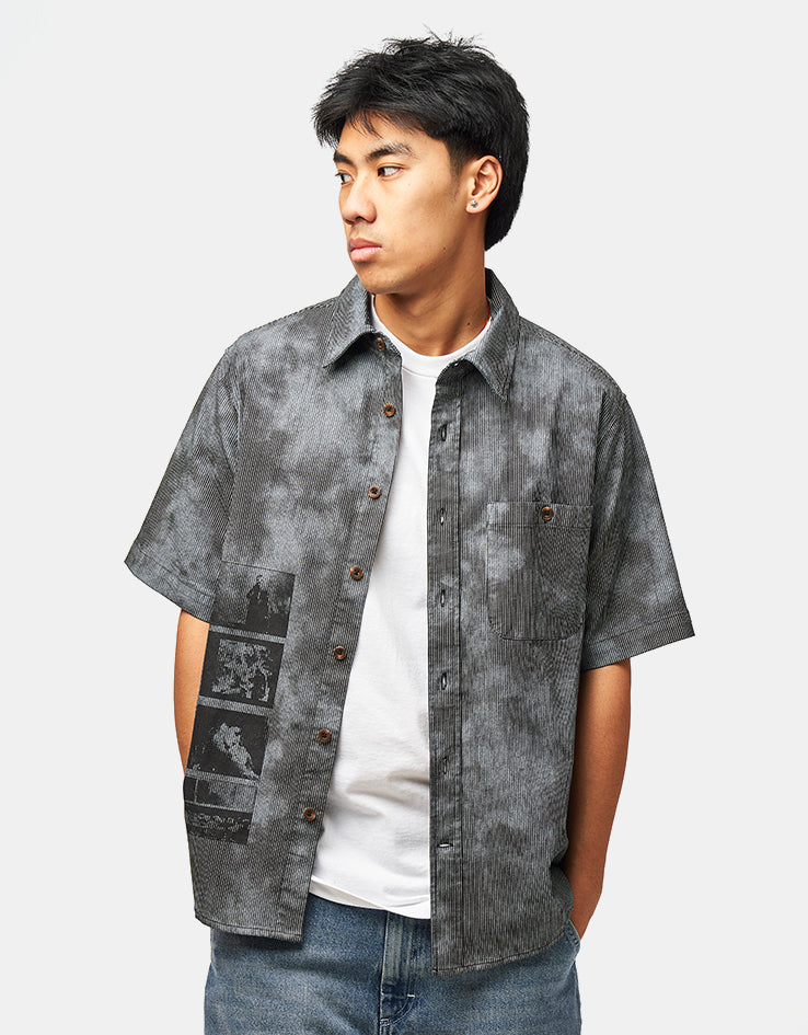 GX1000 S/S Button Down - Over Dyed/Bleach Spots