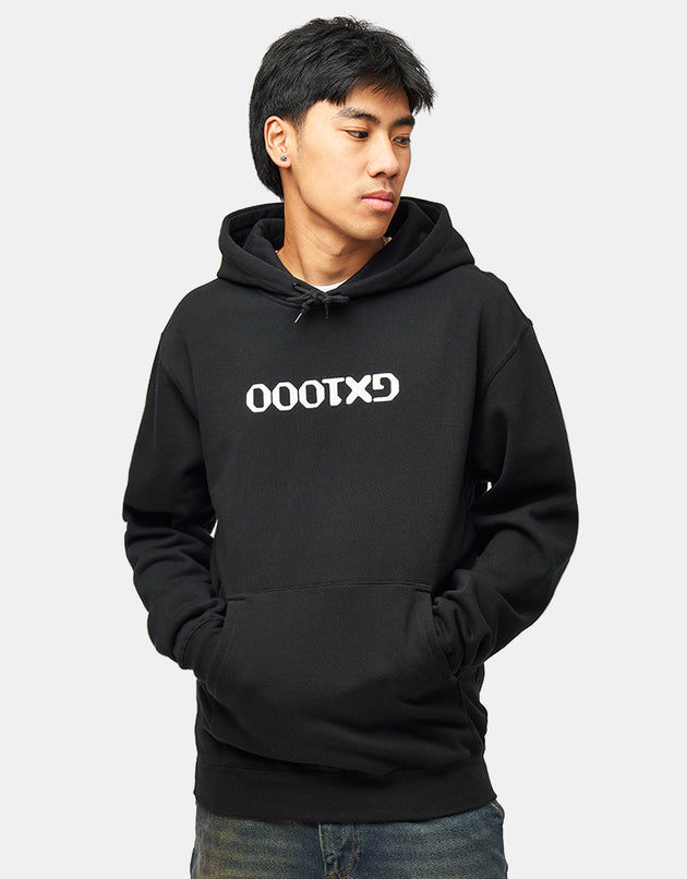 GX1000 OG Logo Upside Down Pullover Hoodie - Black