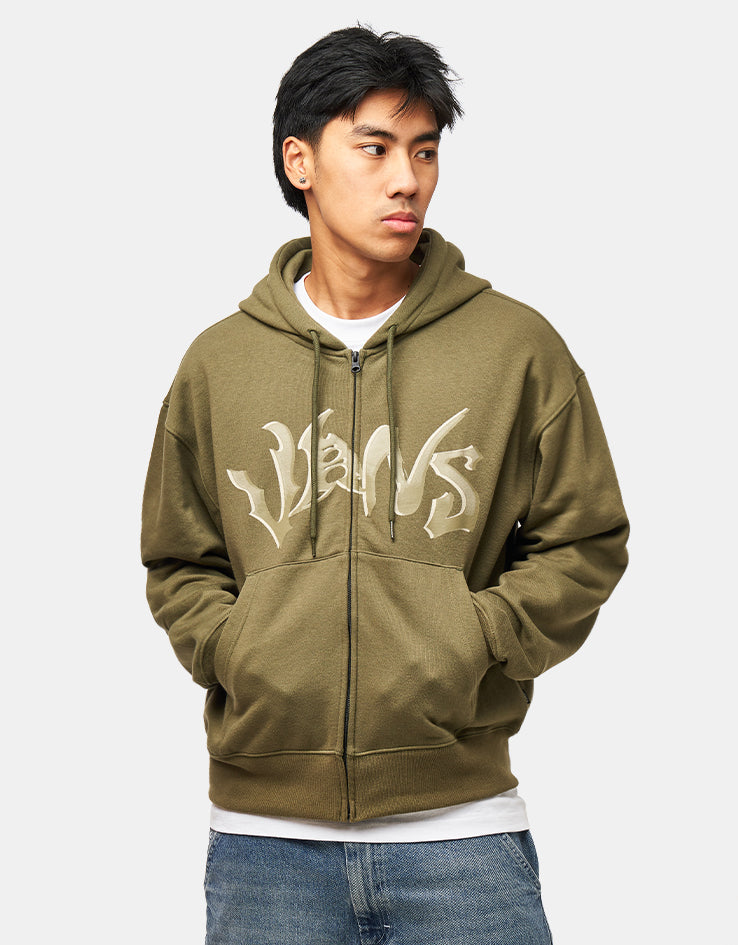 Vans Wild Circle Full Zip Hoodie - Mossy Olive