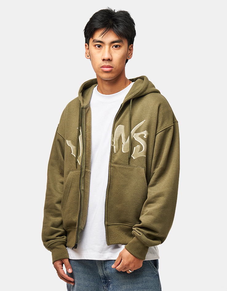 Vans Wild Circle Full Zip Hoodie - Mossy Olive
