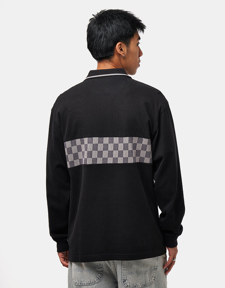 Vans Medford Checkerboard L/S Polo - Black