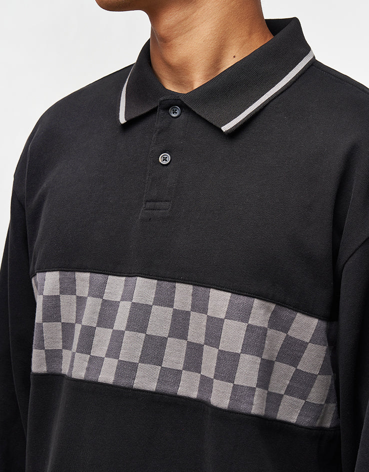 Vans Medford Checkerboard L/S Polo - Black