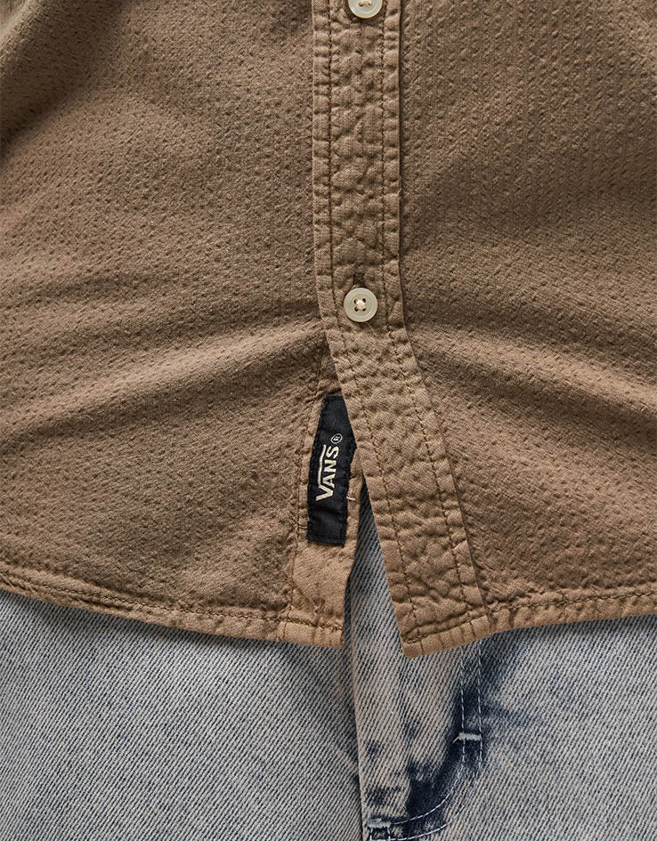 Vans Lawson Seersucker Pigment L/S Shirt - Bay Leaf