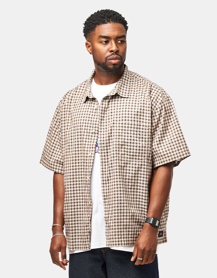 Vans Larkspur Mini Plaid S/S Shirt - Oatmeal/Demitasse