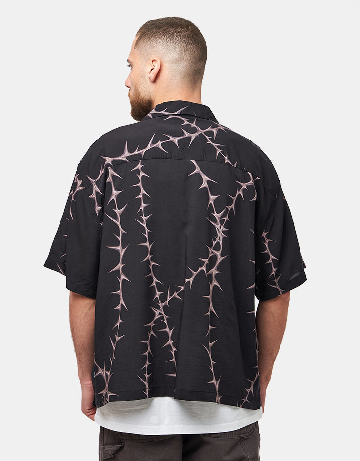 Vans Van Doren Printed Camp S/S Shirt - Black