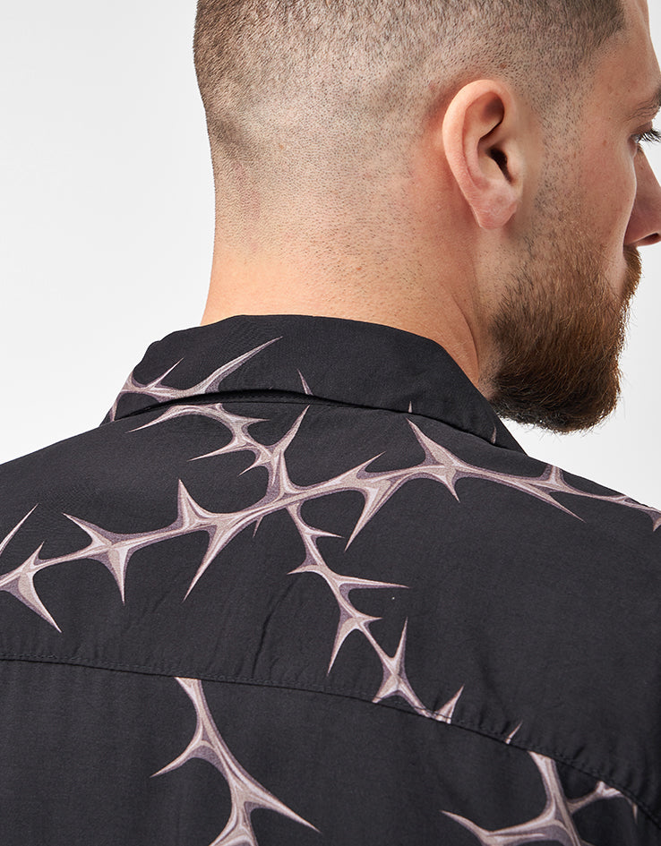 Vans Van Doren Printed Camp S/S Shirt - Black