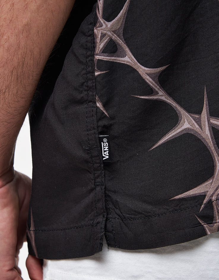 Vans Van Doren Printed Camp S/S Shirt - Black