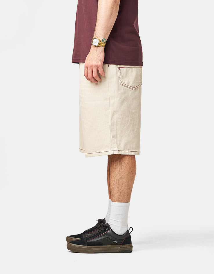 Vans Check-5 Baggy Denim Shorts - Natural Seed