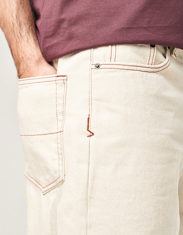 Vans Check-5 Baggy Denim Shorts - Natural Seed