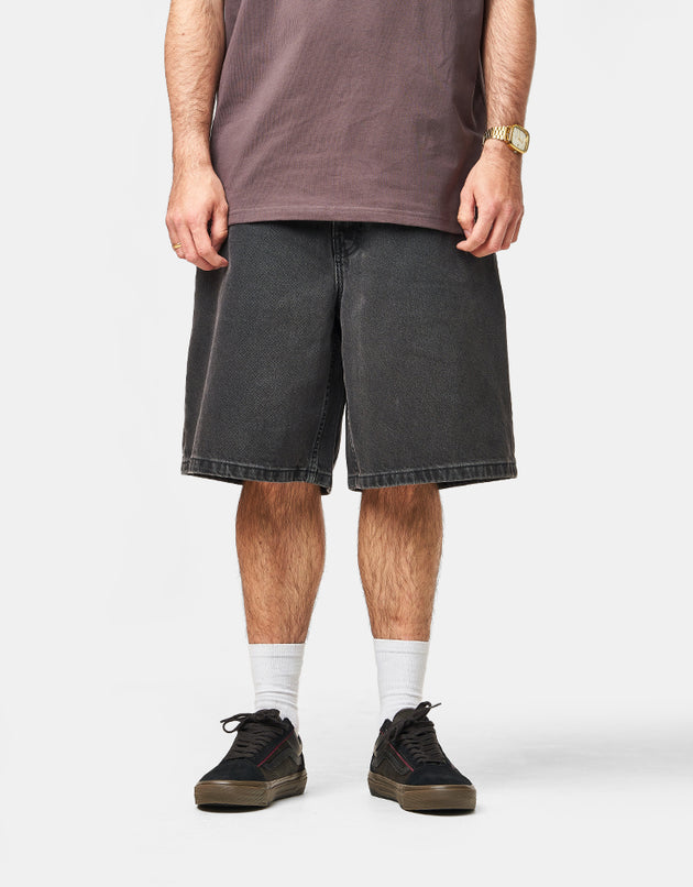 Vans Check-5 Baggy Denim Shorts - Washed Black