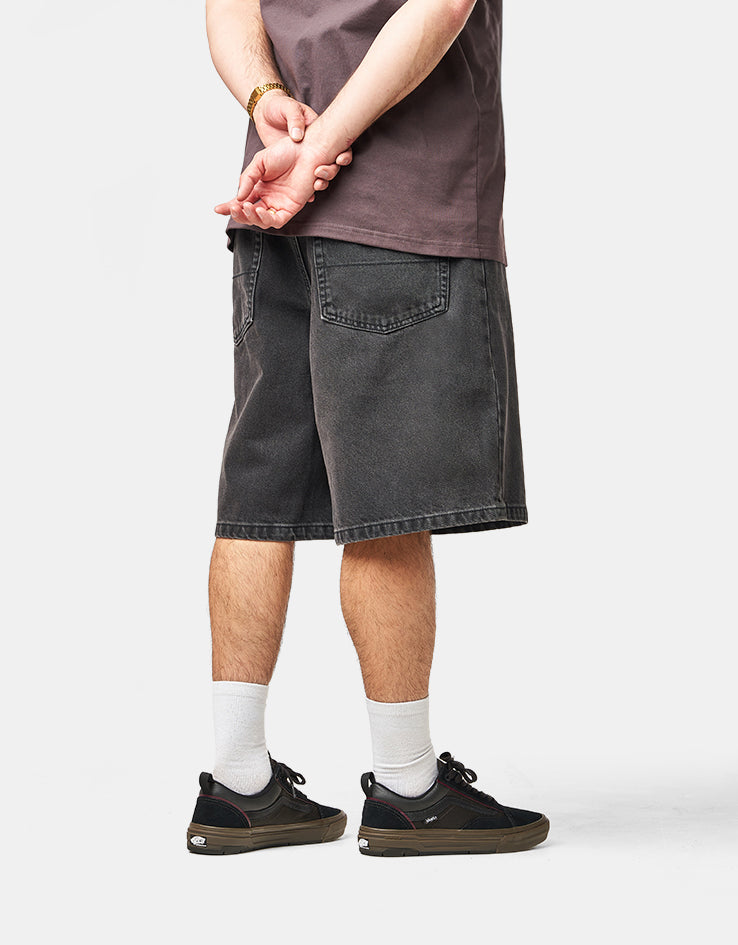 Vans Check-5 Baggy Denim Shorts - Washed Black