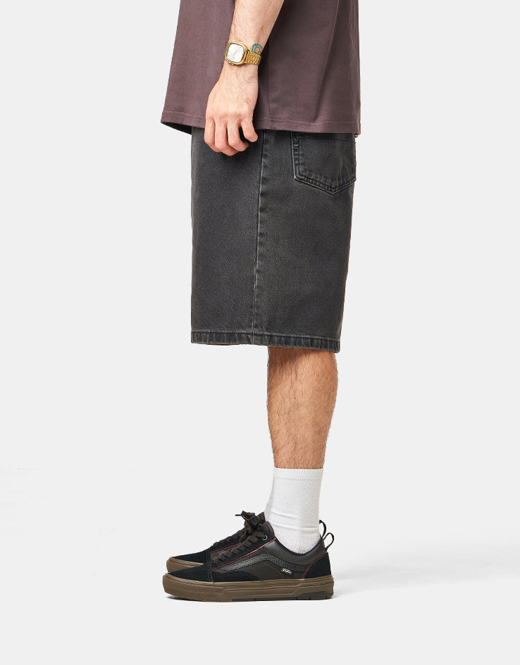 Vans Check-5 Baggy Denim Shorts - Washed Black