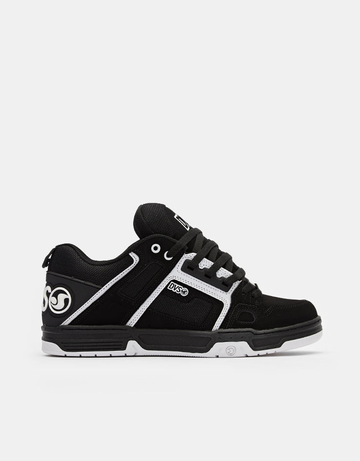 DVS Comanche Skate Shoes - Black/White Leather
