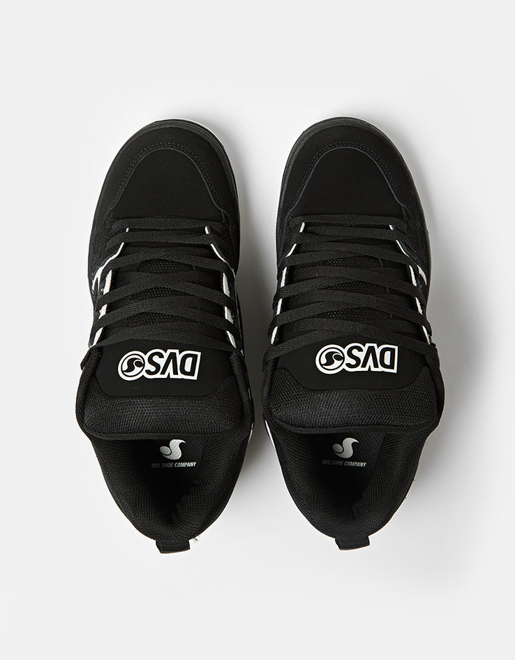 DVS Comanche Skate Shoes - Black/White Leather