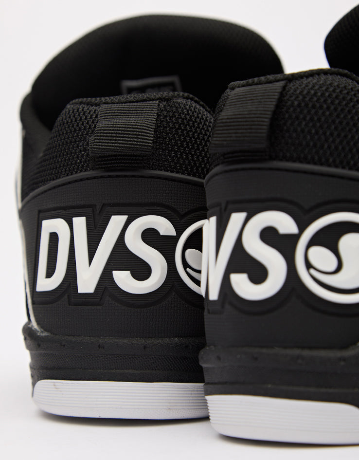 DVS Comanche Skate Shoes - Black/White Leather