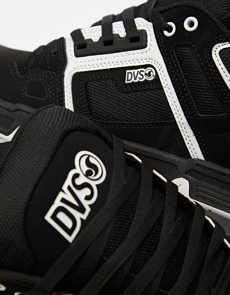 DVS Comanche Skate Shoes - Black/White Leather